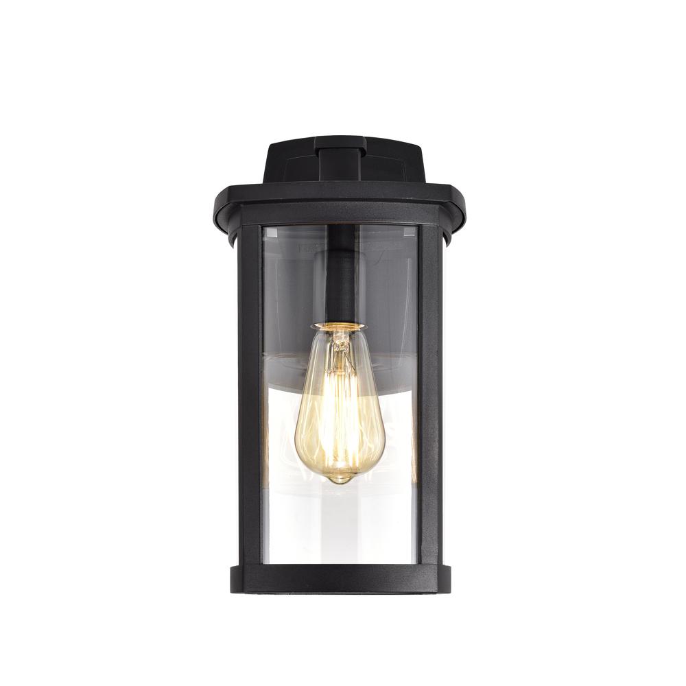 CHLOE Lighting QUILL Transitional 1 Light Textured Black Outdoor Wall Sconce 14" Height. Picture 3