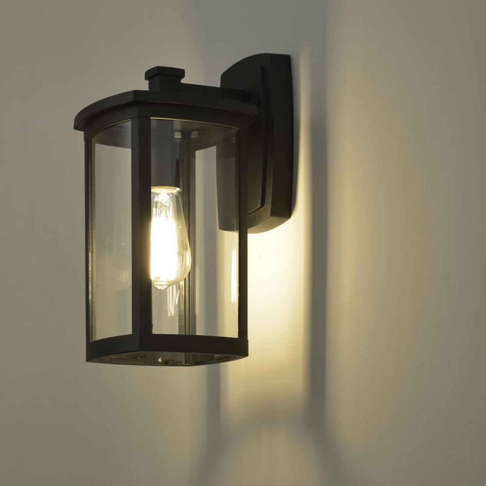 CHLOE Lighting QUILL Transitional 1 Light Textured Black Outdoor Wall Sconce 14" Height. Picture 5