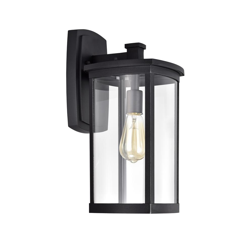 CHLOE Lighting QUILL Transitional 1 Light Textured Black Outdoor Wall Sconce 17" Height. Picture 2