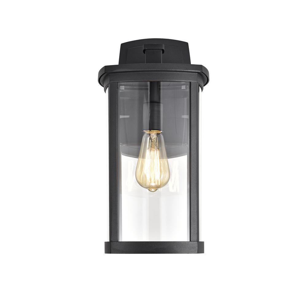 CHLOE Lighting QUILL Transitional 1 Light Textured Black Outdoor Wall Sconce 17" Height. Picture 3