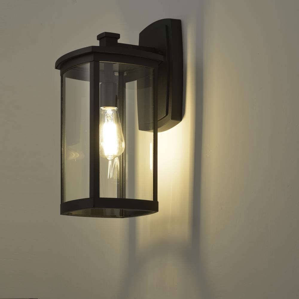 CHLOE Lighting QUILL Transitional 1 Light Textured Black Outdoor Wall Sconce 17" Height. Picture 8