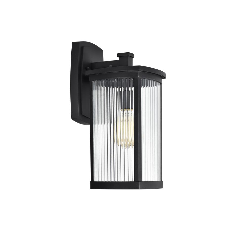 CHLOE Lighting EVIE Transitional 1 Light Textured Black Outdoor Wall Sconce 17" Height. Picture 2