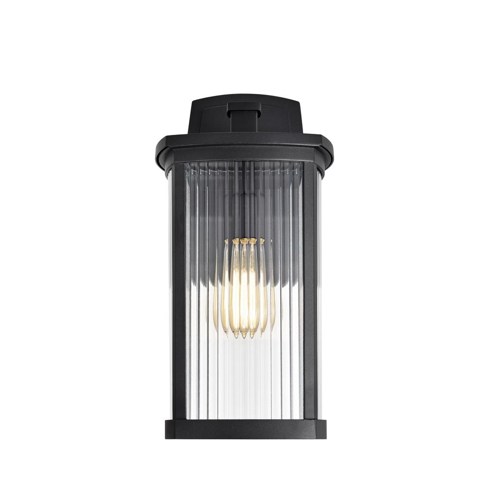 CHLOE Lighting EVIE Transitional 1 Light Textured Black Outdoor Wall Sconce 17" Height. Picture 3