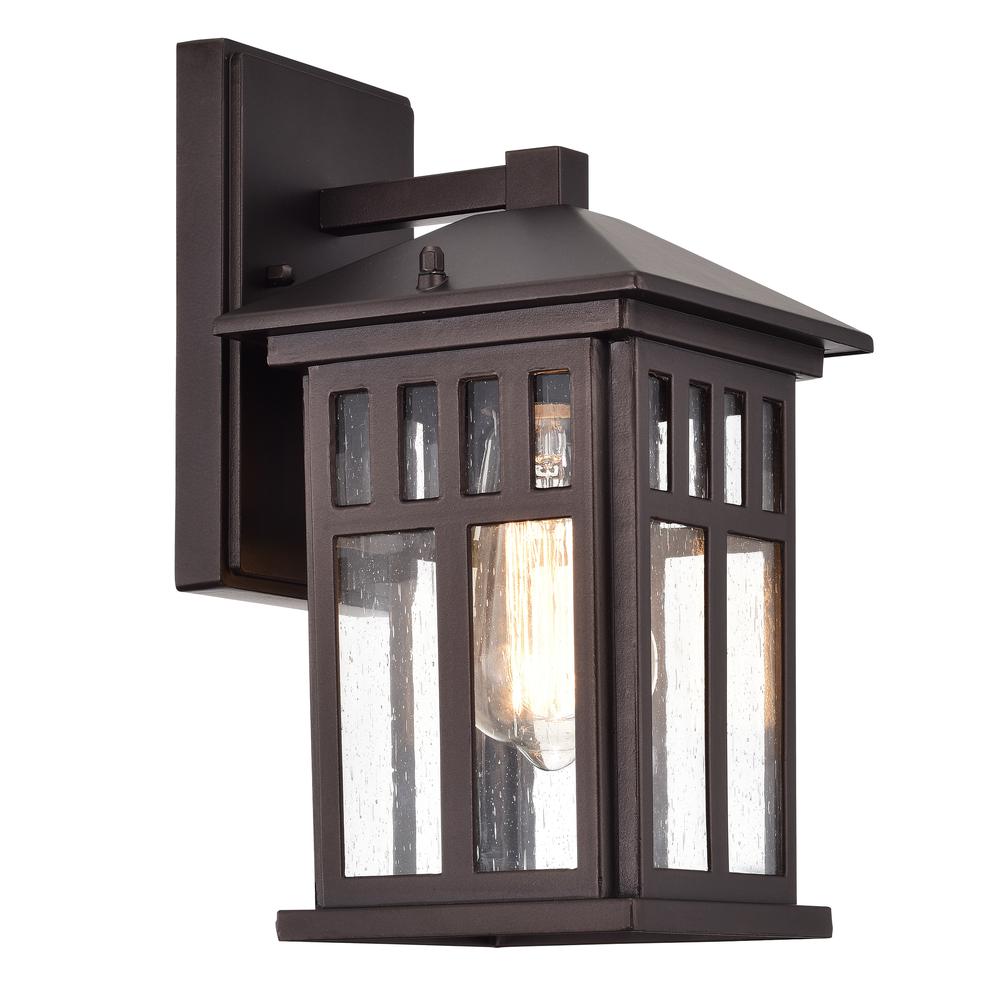 CHLOE Lighting JESSE Transitional 1 Light Oil Rubbed Bronze Outdoor Wall Sconce 12" Height. Picture 1