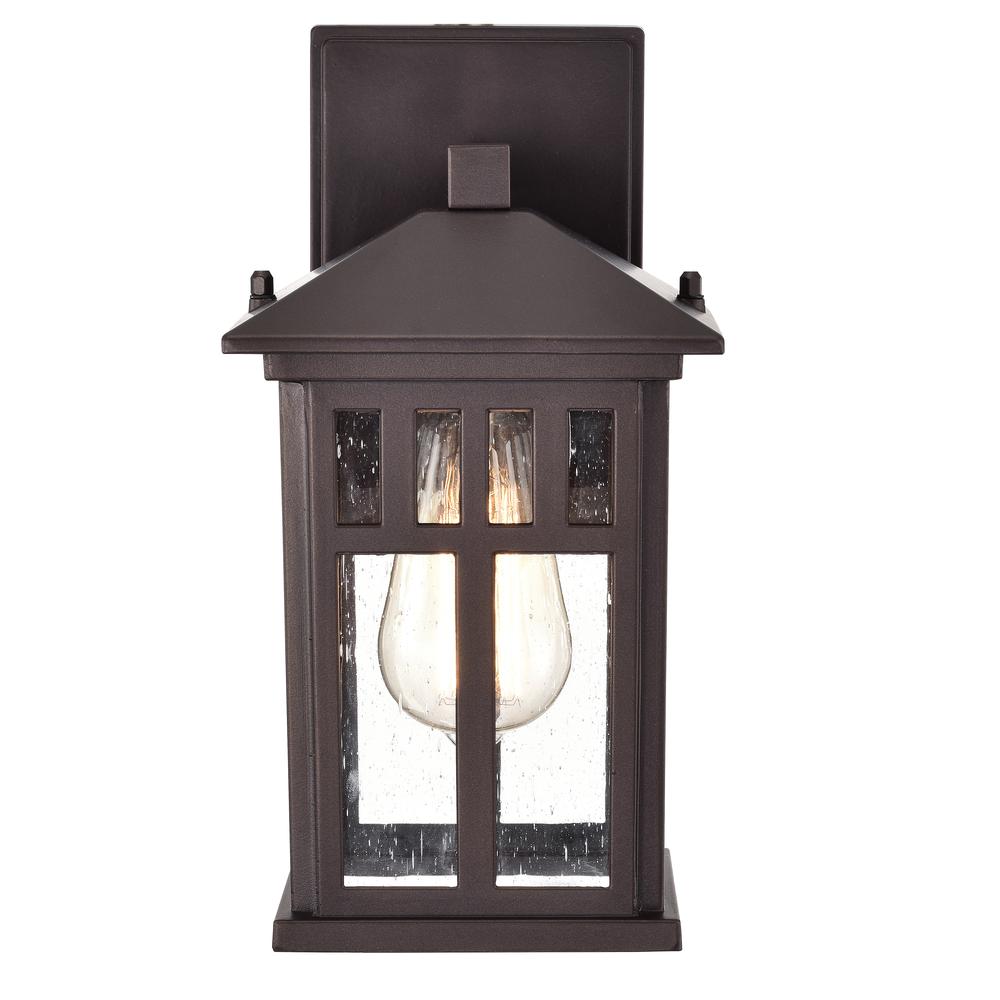 CHLOE Lighting JESSE Transitional 1 Light Oil Rubbed Bronze Outdoor Wall Sconce 12" Height. Picture 3