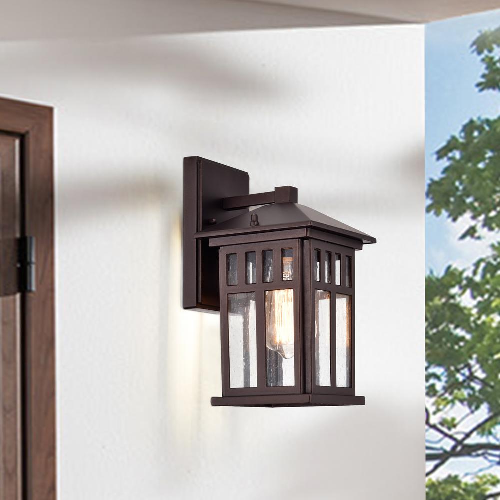 CHLOE Lighting JESSE Transitional 1 Light Oil Rubbed Bronze Outdoor Wall Sconce 12" Height. Picture 10