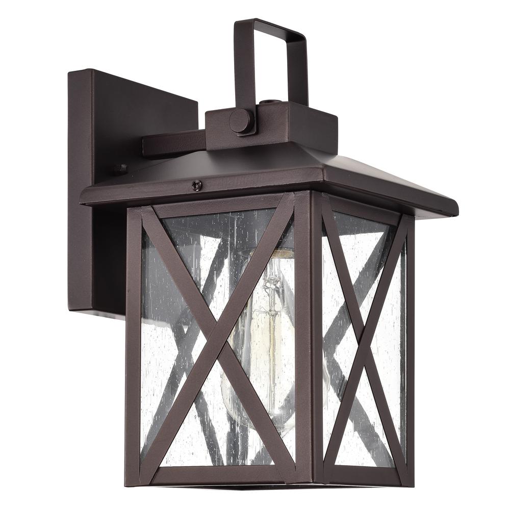 CHLOE Lighting LAWRENCE Transitional 1 Light Oil Rubbed Bronze Outdoor Wall Sconce 11" Height. Picture 2