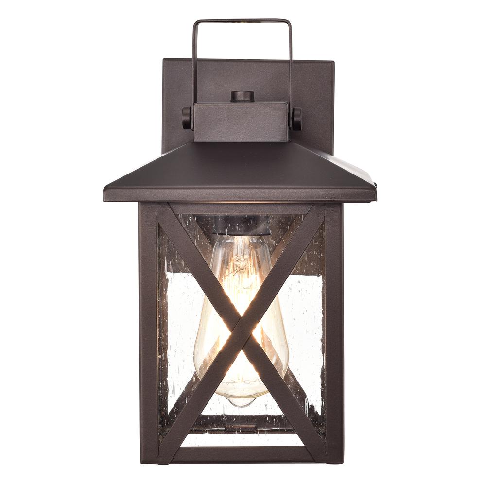 CHLOE Lighting LAWRENCE Transitional 1 Light Oil Rubbed Bronze Outdoor Wall Sconce 11" Height. Picture 3