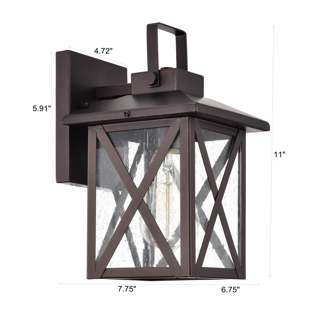 CHLOE Lighting LAWRENCE Transitional 1 Light Oil Rubbed Bronze Outdoor Wall Sconce 11" Height. Picture 12