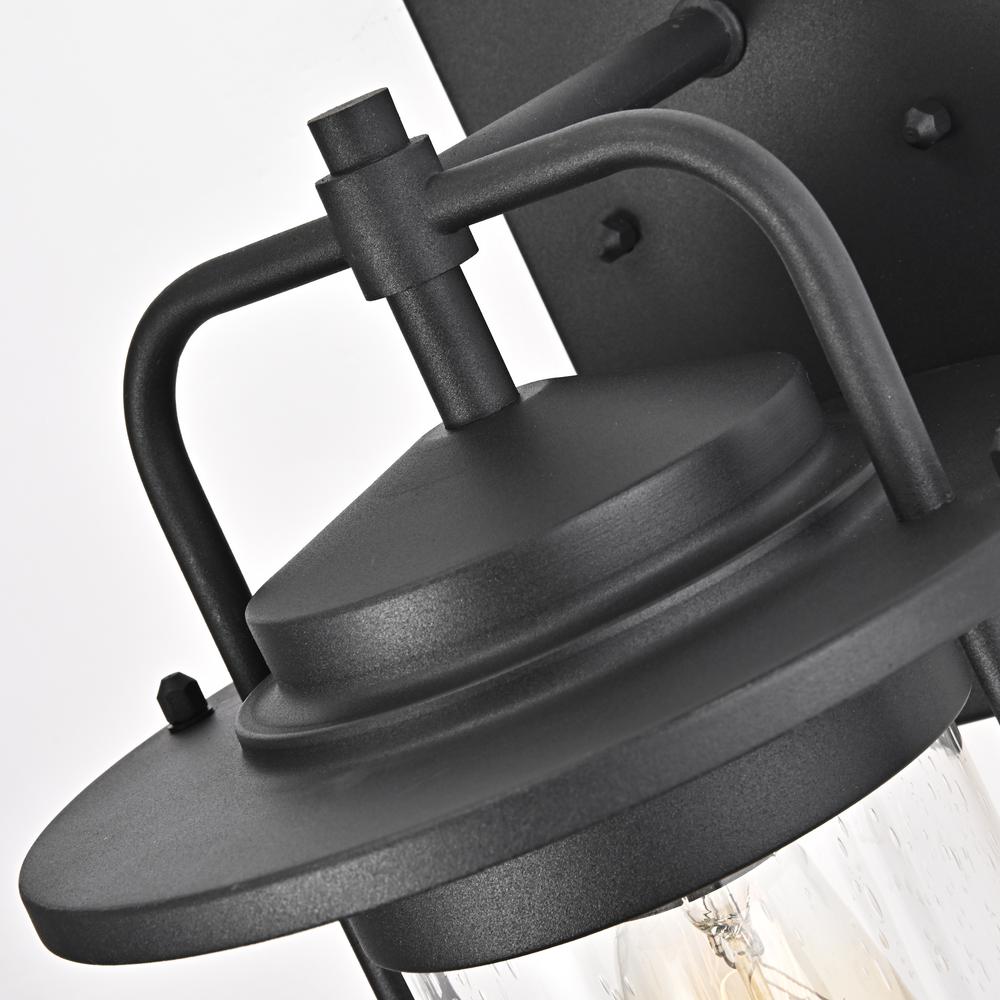 CHLOE Lighting JEFFREY Transitional 1 Light Textured Black Outdoor Wall Sconce 13" Height. Picture 4