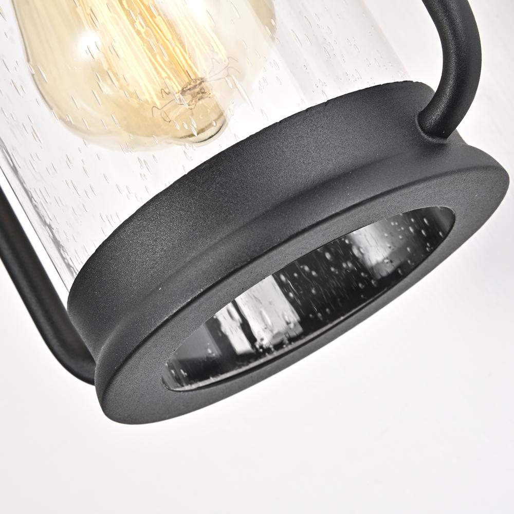 CHLOE Lighting JEFFREY Transitional 1 Light Textured Black Outdoor Wall Sconce 13" Height. Picture 9