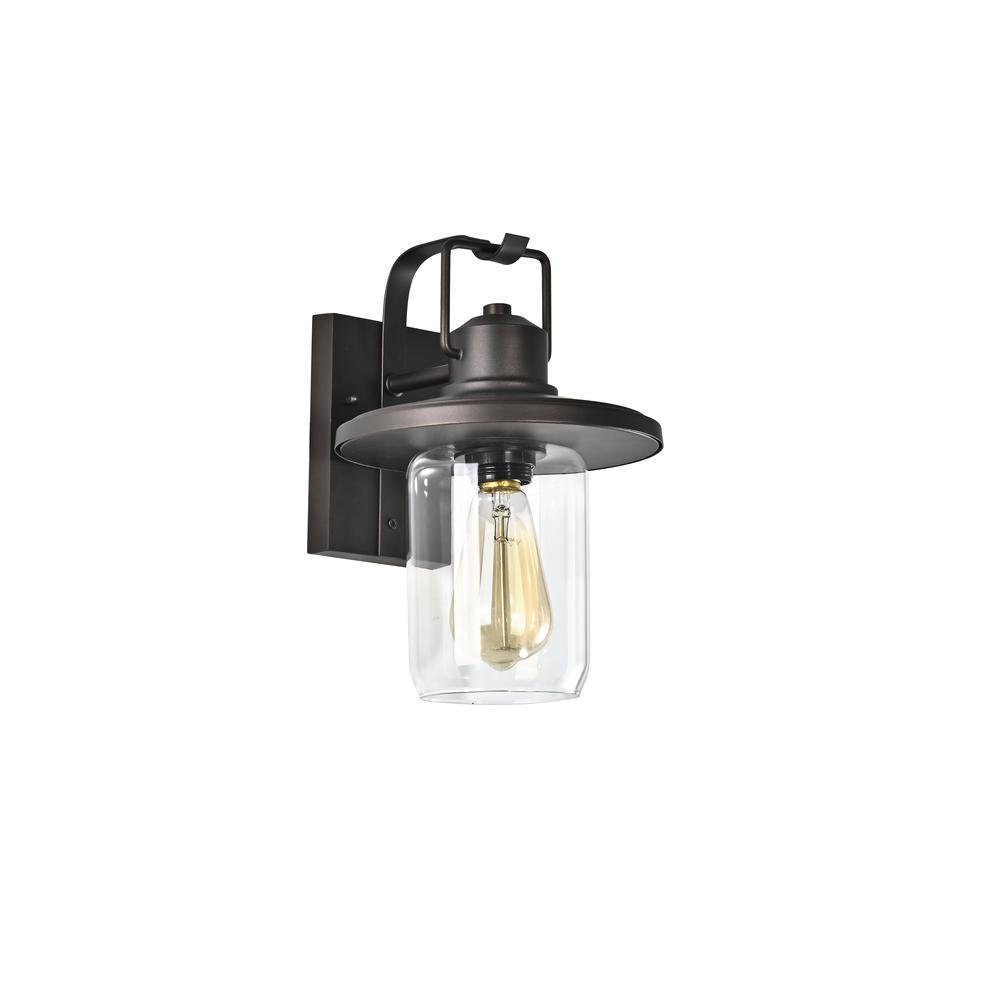 CHLOE Lighting CHRISTOPHER Transitional 1 Light Rubbed Bronze Outdoor Wall Sconce 12" Height. Picture 2