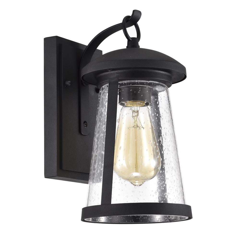 CHLOE Lighting FREYA Transitional 1 Light Textured Black Outdoor Wall Sconce 11" Height. Picture 2