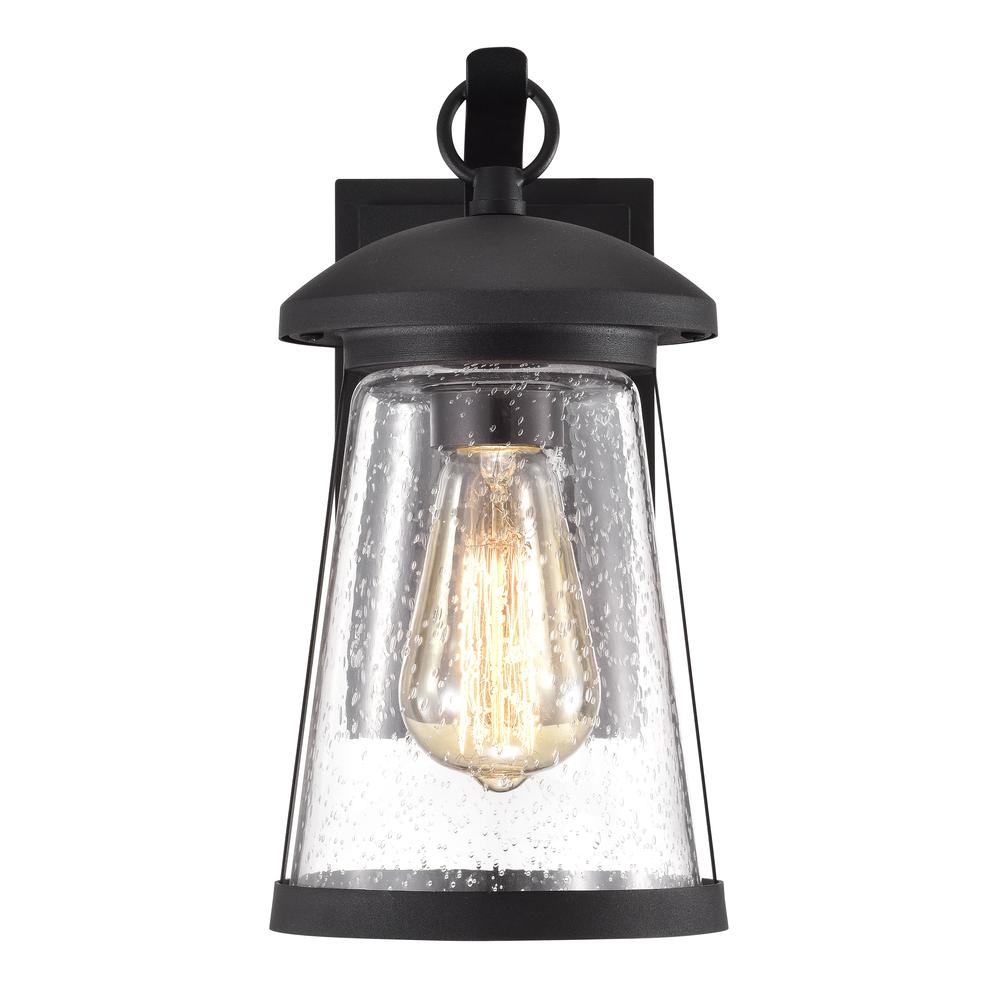 CHLOE Lighting FREYA Transitional 1 Light Textured Black Outdoor Wall Sconce 11" Height. Picture 3