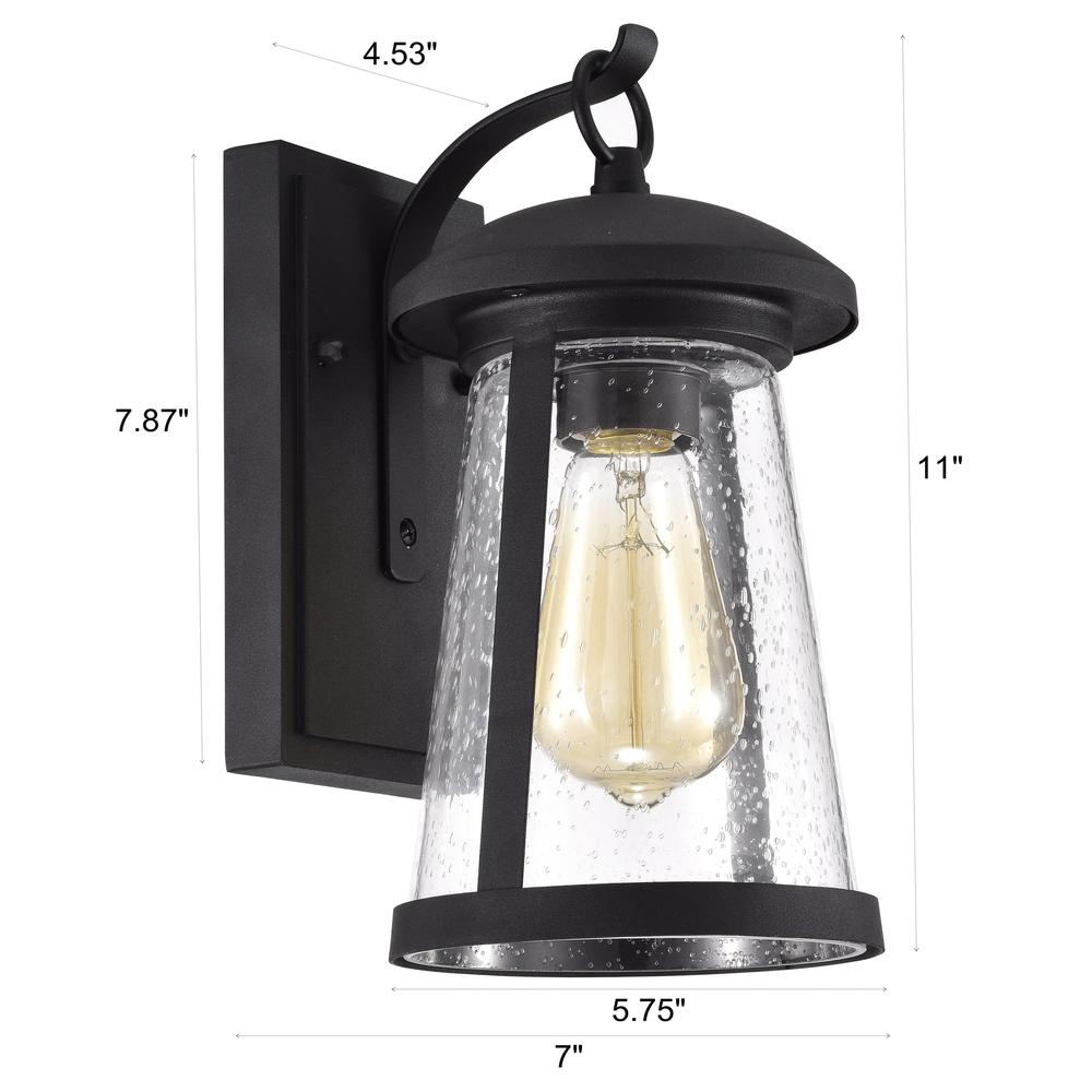 CHLOE Lighting FREYA Transitional 1 Light Textured Black Outdoor Wall Sconce 11" Height. Picture 12
