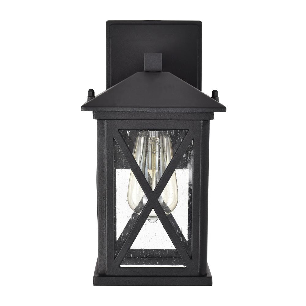 CHLOE Lighting VINCENT Transitional 1 Light Textured Black Outdoor Wall Sconce 12" Height. Picture 7