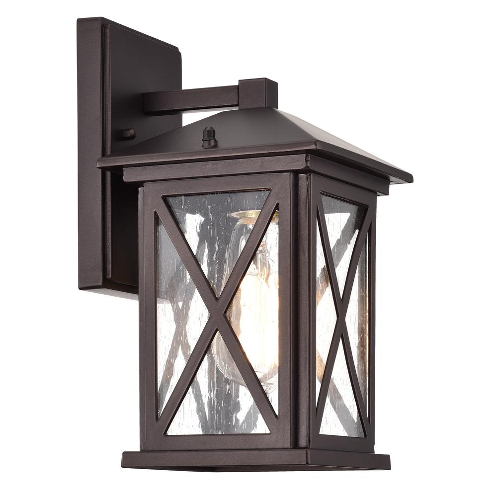 CHLOE Lighting VINCENT Transitional 1 Light Oil Rubbed Bronze Outdoor Wall Sconce 12" Height. Picture 1