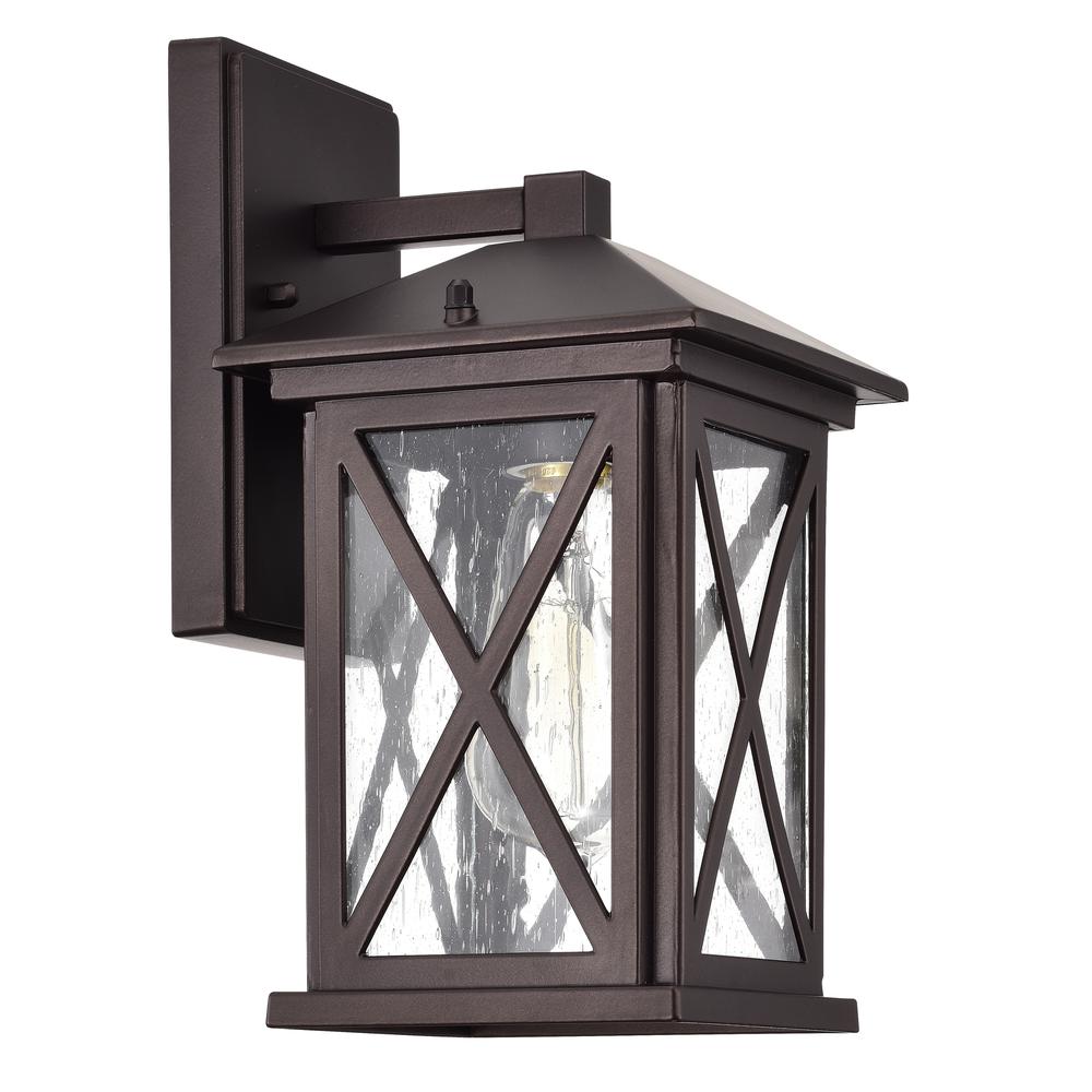 CHLOE Lighting VINCENT Transitional 1 Light Oil Rubbed Bronze Outdoor Wall Sconce 12" Height. Picture 2