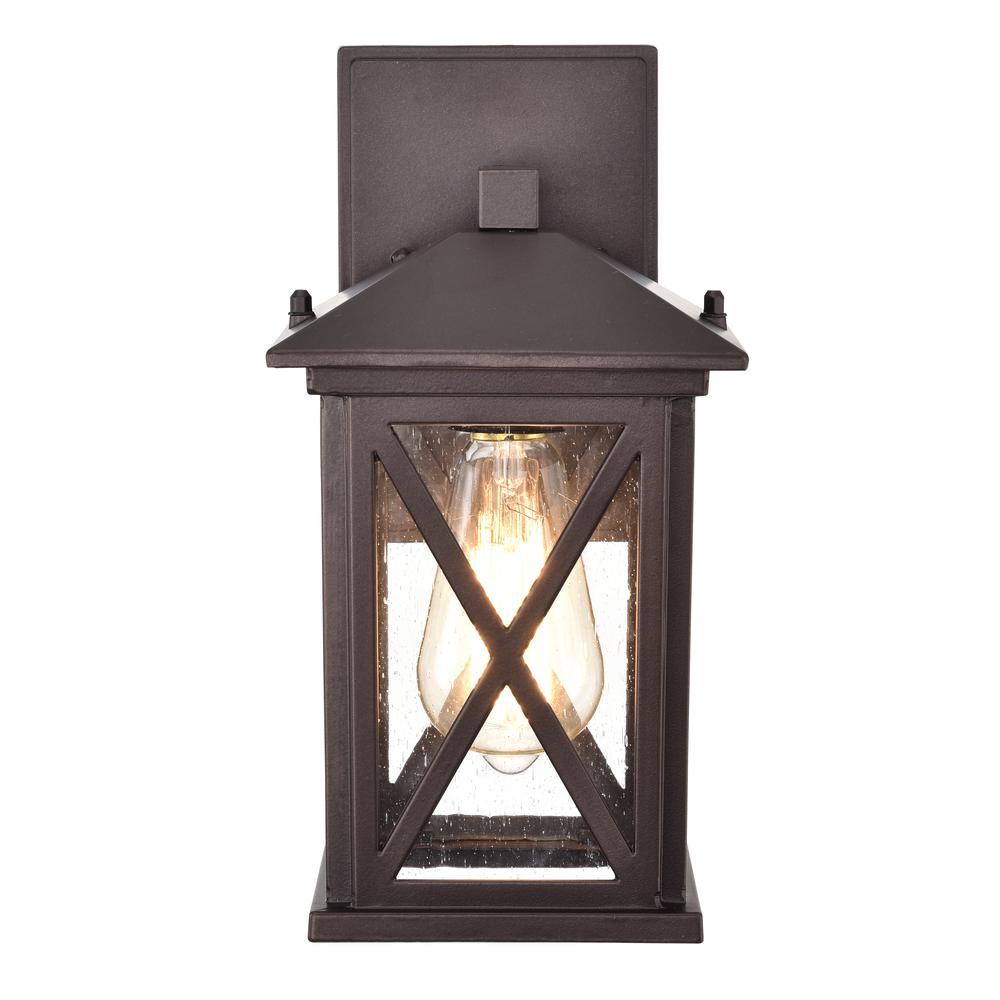 CHLOE Lighting VINCENT Transitional 1 Light Oil Rubbed Bronze Outdoor Wall Sconce 12" Height. Picture 3