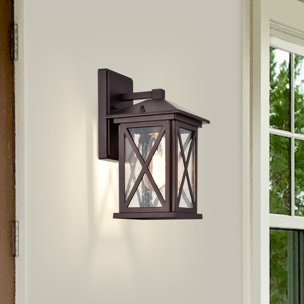 CHLOE Lighting VINCENT Transitional 1 Light Oil Rubbed Bronze Outdoor Wall Sconce 12" Height. Picture 10