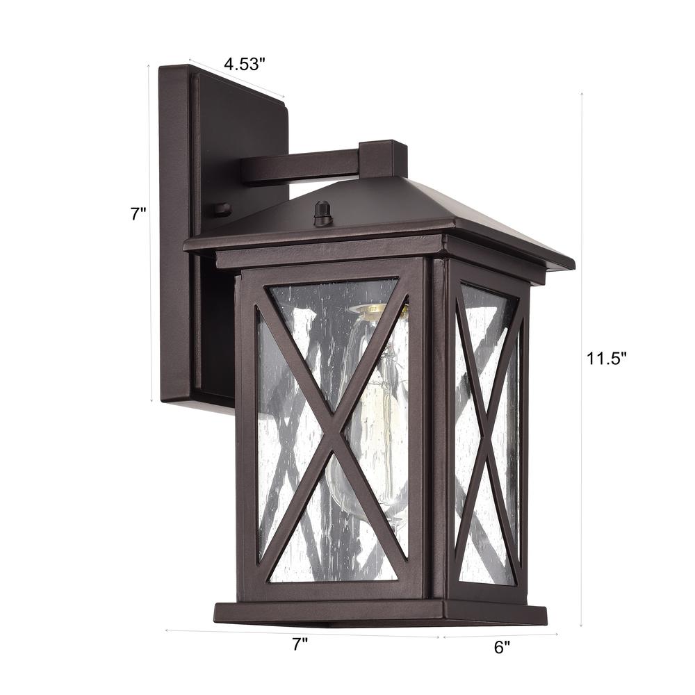 CHLOE Lighting VINCENT Transitional 1 Light Oil Rubbed Bronze Outdoor Wall Sconce 12" Height. Picture 12