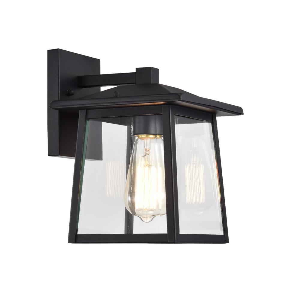 CHLOE Lighting ORLY Transitional 1 Light Textured Black Outdoor Wall Sconce 11" Height. Picture 1