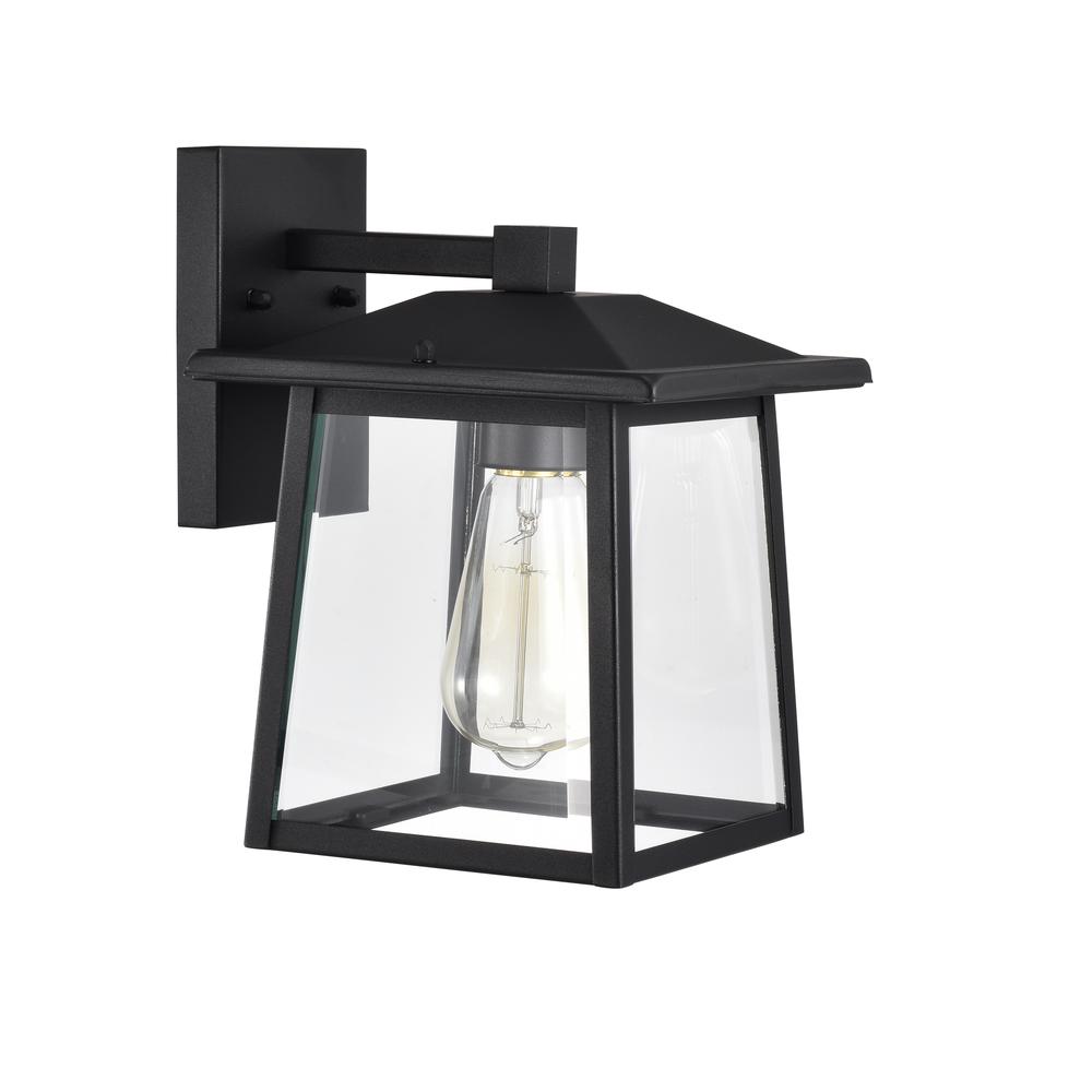 CHLOE Lighting ORLY Transitional 1 Light Textured Black Outdoor Wall Sconce 11" Height. Picture 2