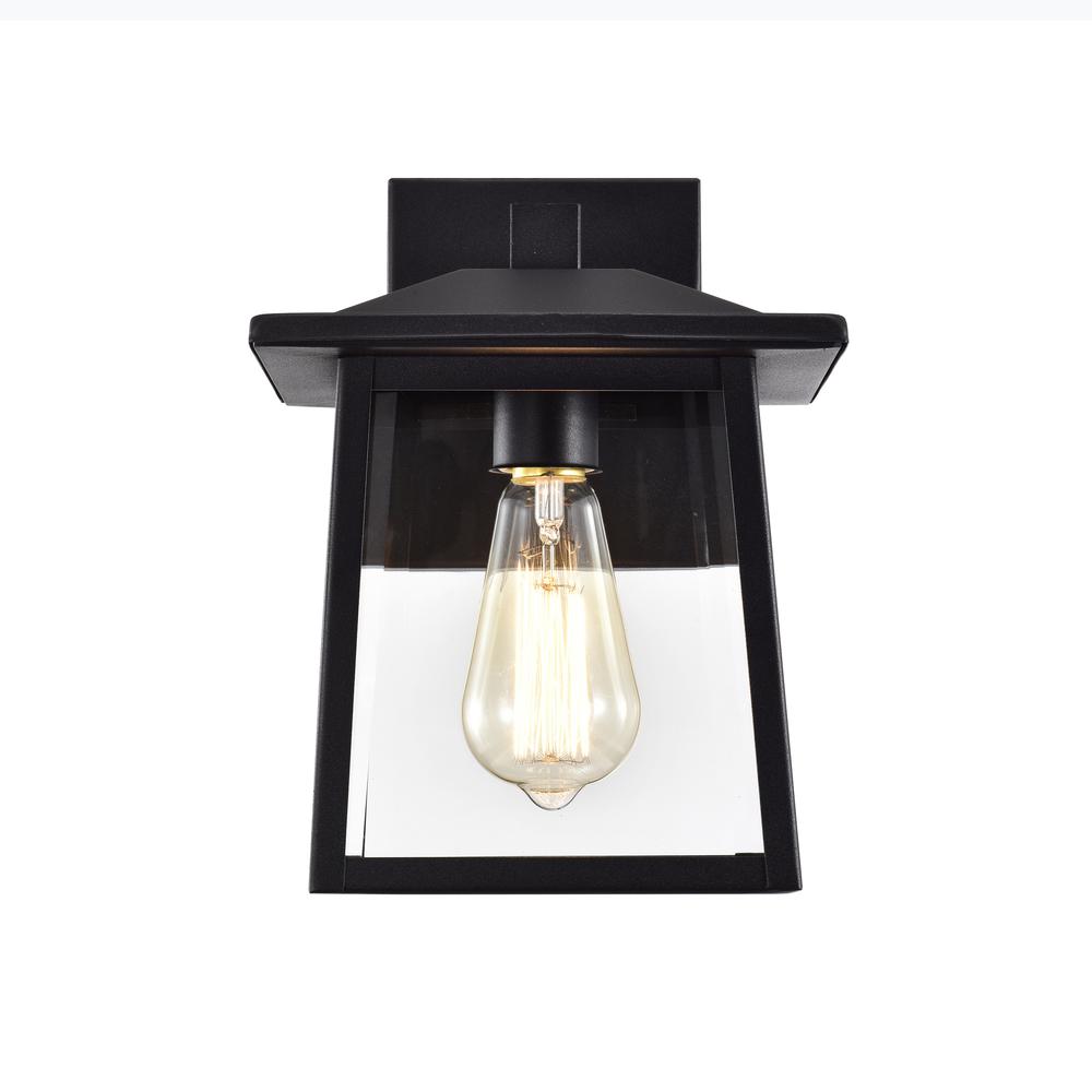 CHLOE Lighting ORLY Transitional 1 Light Textured Black Outdoor Wall Sconce 11" Height. Picture 3