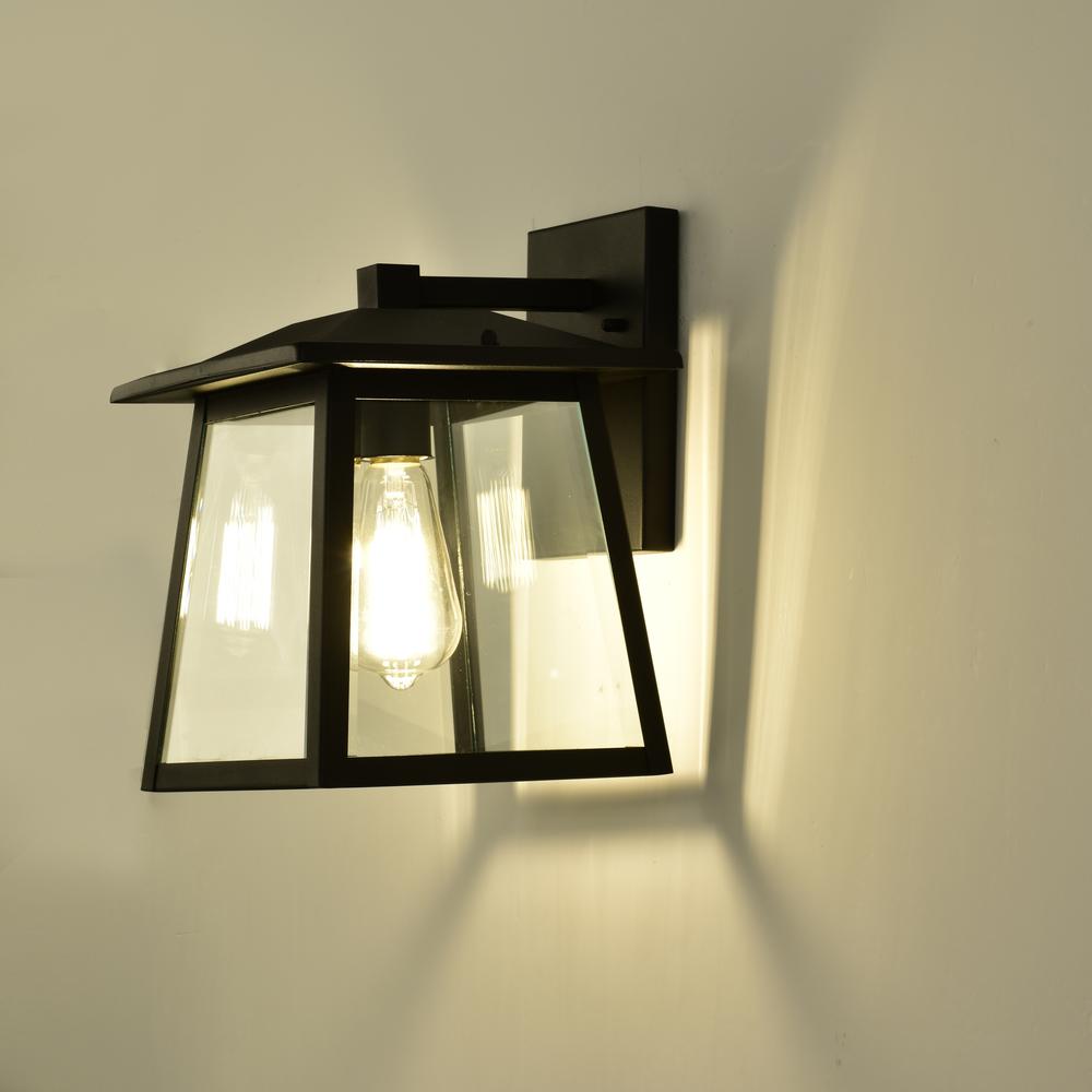 CHLOE Lighting ORLY Transitional 1 Light Textured Black Outdoor Wall Sconce 11" Height. Picture 7