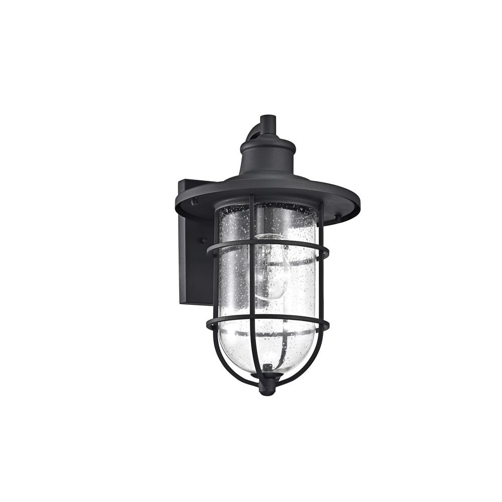 CHLOE Lighting MARKUS Transitional 1 Light Textured Black Outdoor Wall Sconce 14" Height. Picture 2