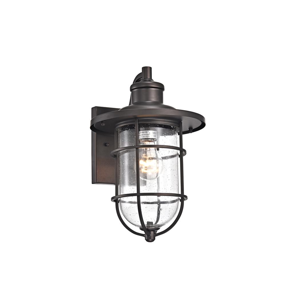 CHLOE Lighting MARKUS Transitional 1 Light Rubbed Bronze Outdoor Wall Sconce 14" Height. Picture 1