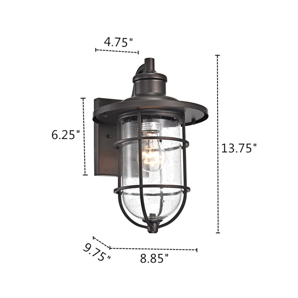 CHLOE Lighting MARKUS Transitional 1 Light Rubbed Bronze Outdoor Wall Sconce 14" Height. Picture 10