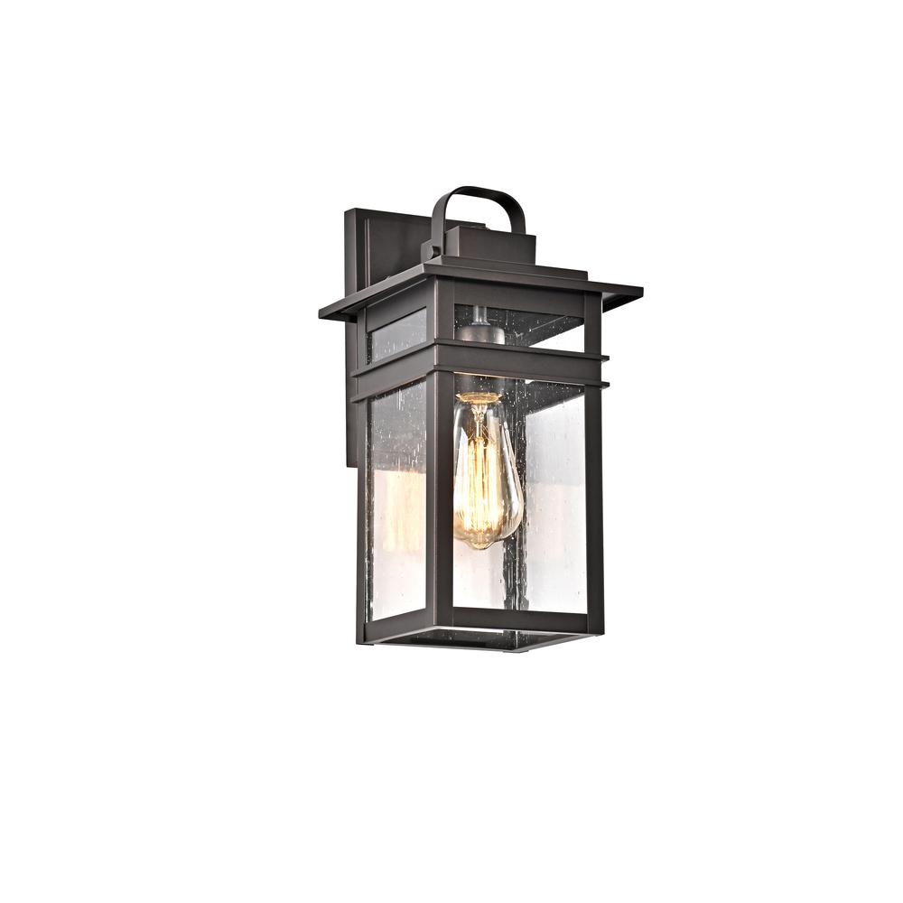 CHLOE Lighting BRIAN Transitional 1 Light Rubbed Bronze Outdoor Wall Sconce 13" Height. The main picture.