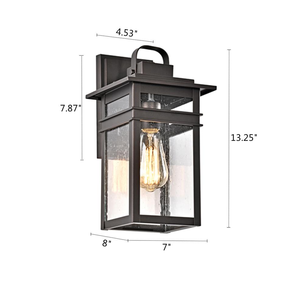 CHLOE Lighting BRIAN Transitional 1 Light Rubbed Bronze Outdoor Wall Sconce 13" Height. Picture 11