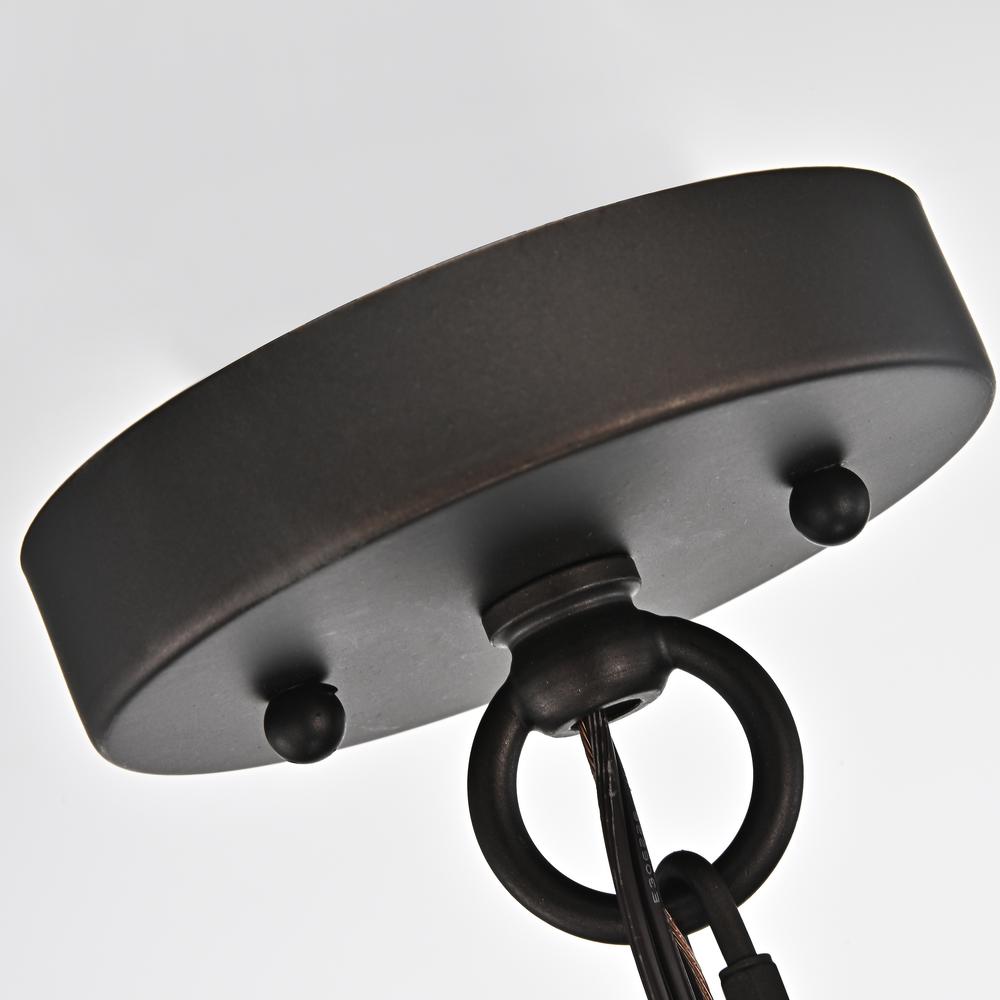 CHLOE Lighting KENNEDY Transitional 3 Light Rubbed Bronze Ceiling Pendant Fixture 14" Width. Picture 4