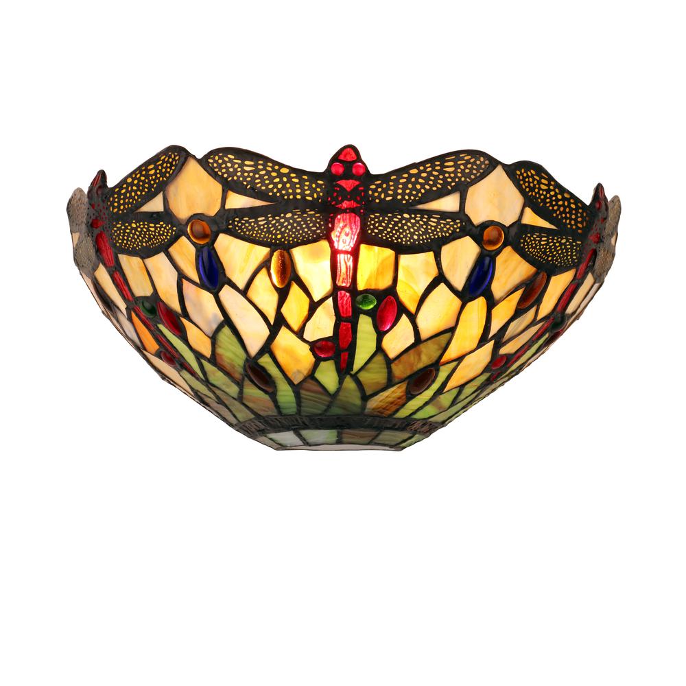 ANISOPTERA PURITY Dragonfly-Style 1-Light Black Finish Wall Sconce 12" Wide. Picture 1