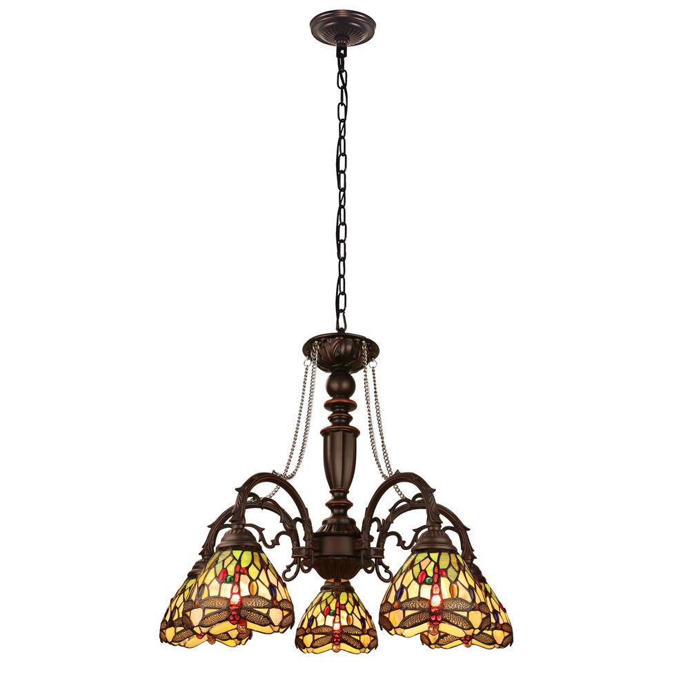Anisoptera Purity 5-Light Antique Dark Bronze Finish Large Chandelier 27" Wide. Picture 1