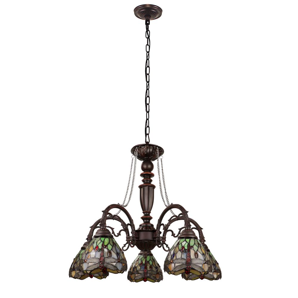 Anisoptera Purity 5-Light Antique Dark Bronze Finish Large Chandelier 27" Wide. Picture 2