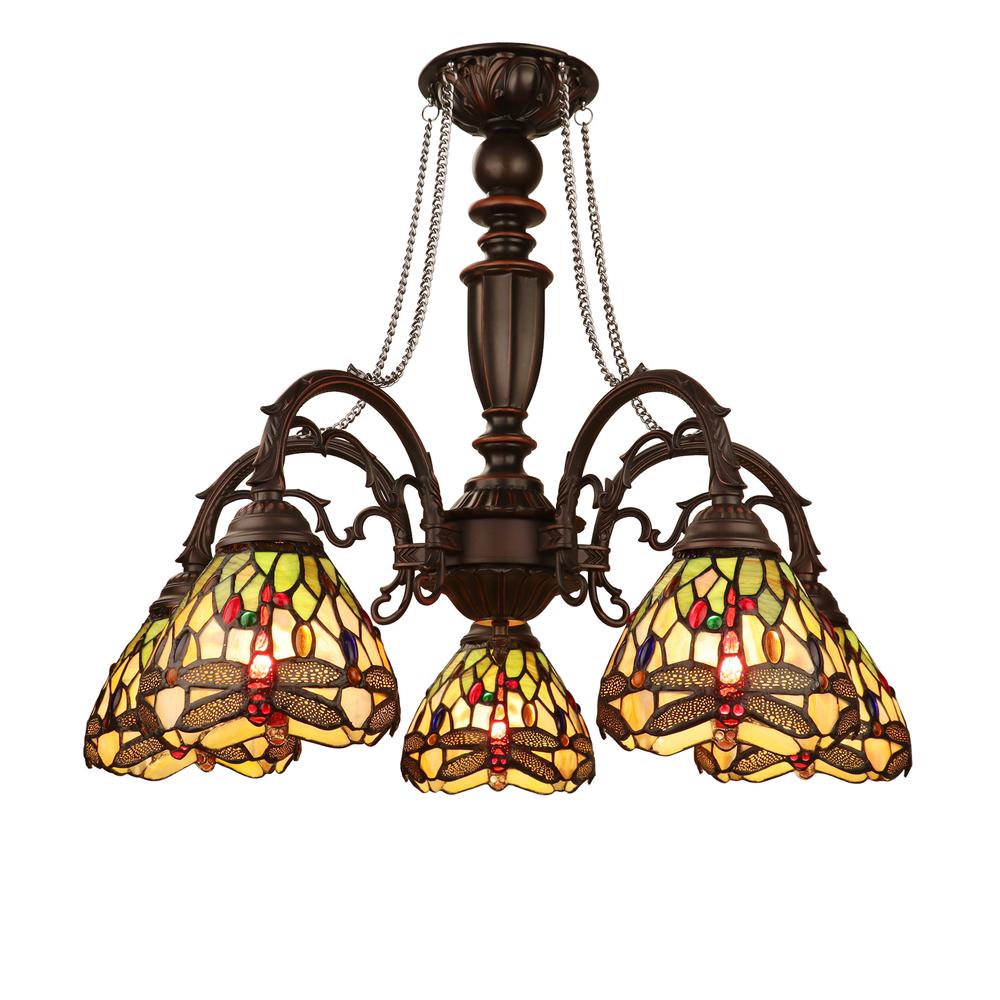 Anisoptera Purity 5-Light Antique Dark Bronze Finish Large Chandelier 27" Wide. Picture 3