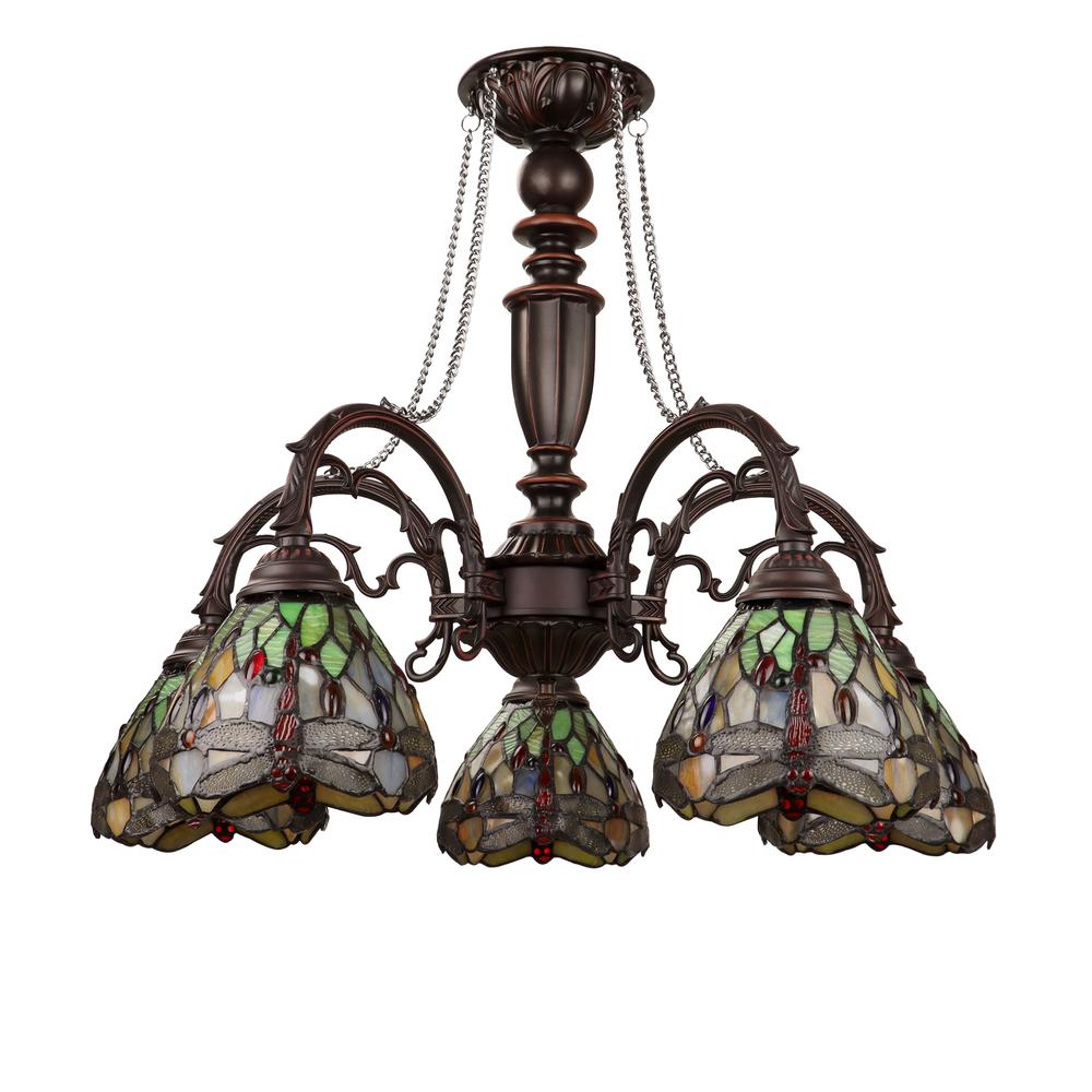Anisoptera Purity 5-Light Antique Dark Bronze Finish Large Chandelier 27" Wide. Picture 4