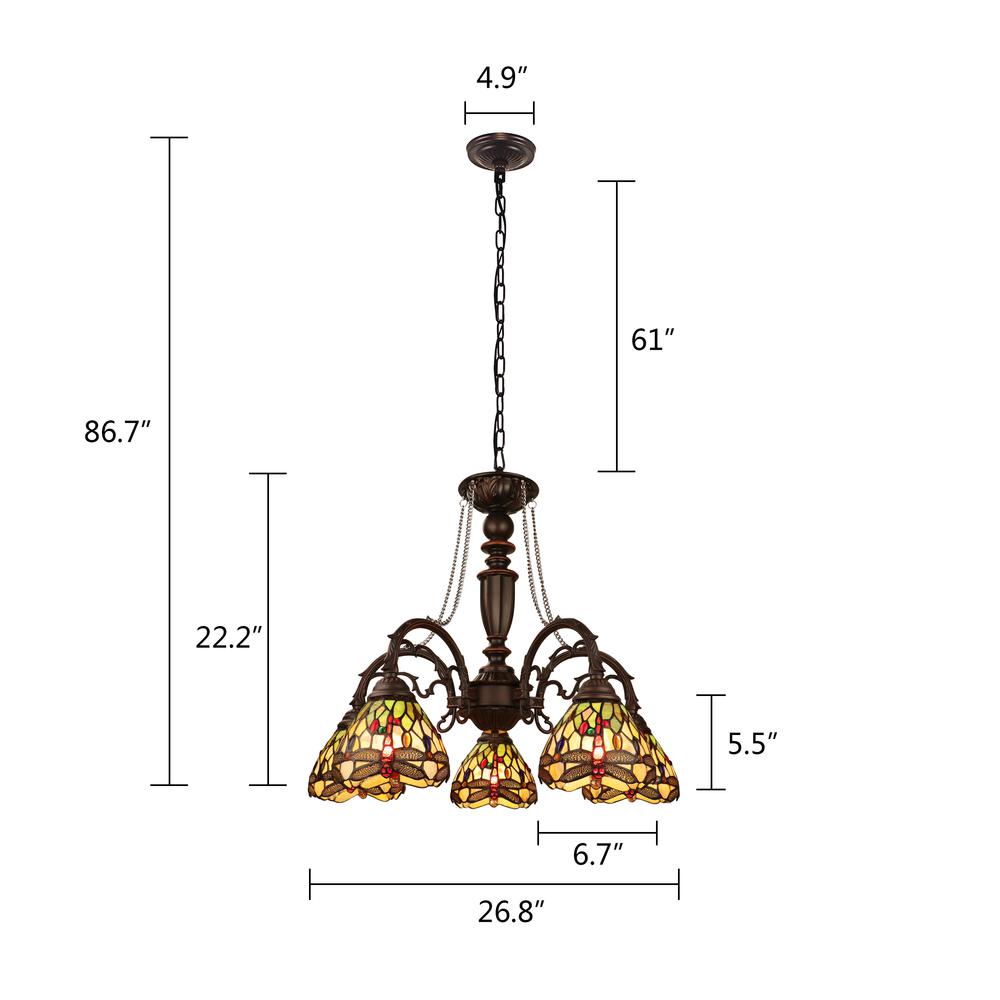Anisoptera Purity 5-Light Antique Dark Bronze Finish Large Chandelier 27" Wide. Picture 6