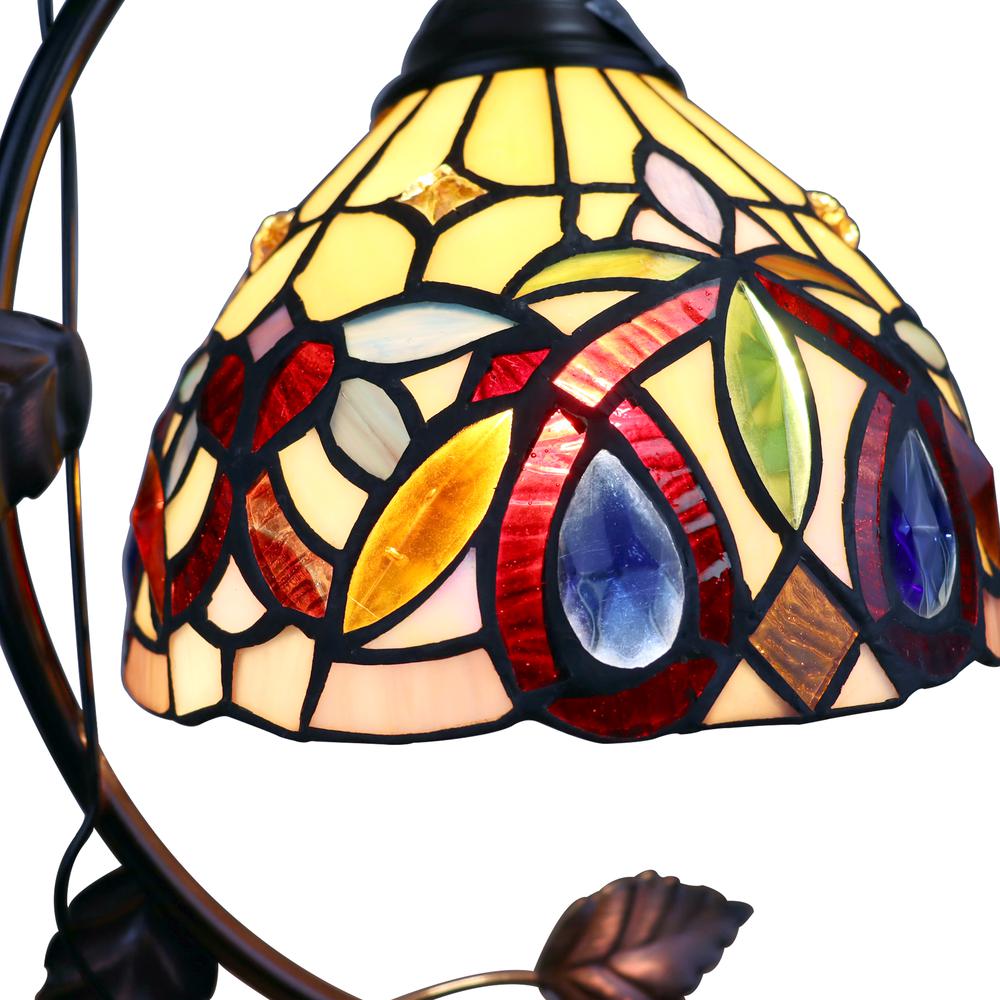 CHLOE Lighting SERENITY Victorian Tiffany-style Dark Bronze 1 Light Table Lamp 8 " Wide. Picture 5