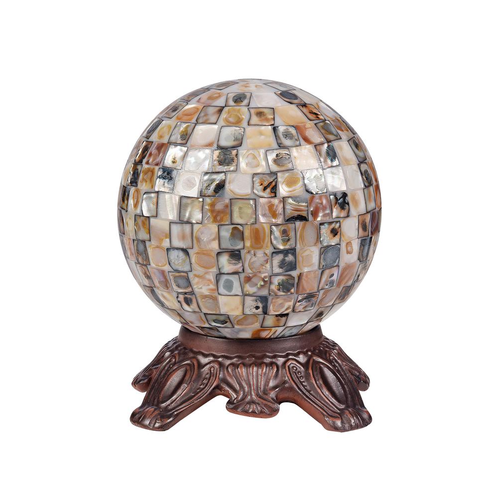 SHELLEY Mosaic 1 Light Dark Bronze Accent Lamp 8" Wide. Picture 3