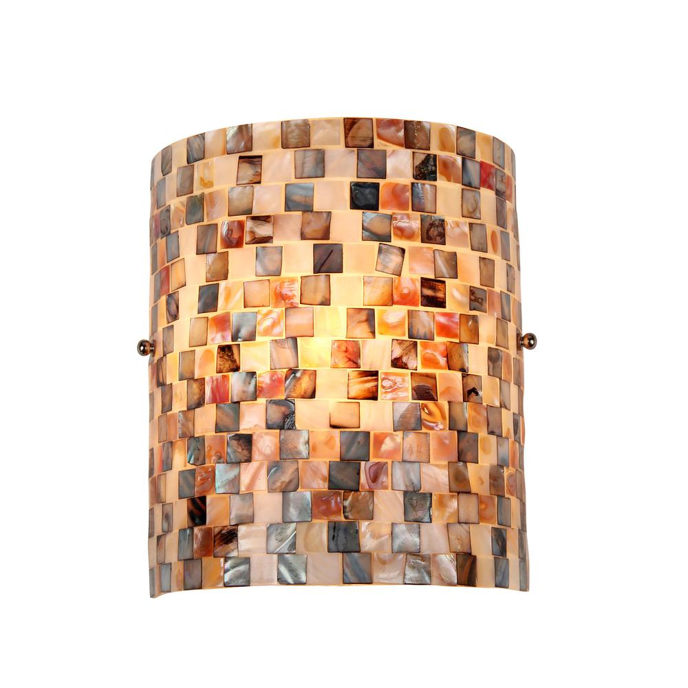 SHELLEY Mosaic 1 Light Wall Sconce 8.3" Wide. The main picture.
