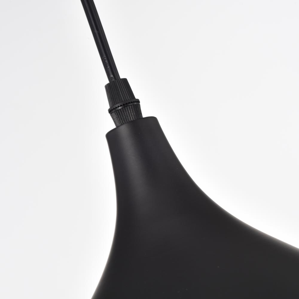 CHLOE Lighting WALTER Industrial 1 Light Textured Black Mini Pendant Ceiling Fixture 10" Wide. Picture 4