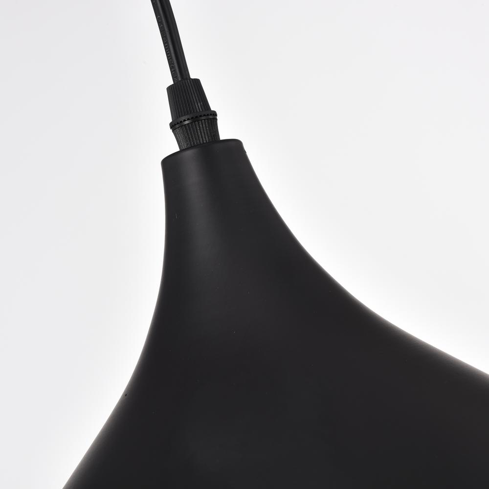 CHLOE Lighting WALTER Industrial 1 Light Textured Black Mini Pendant Ceiling Fixture 14" Wide. Picture 4