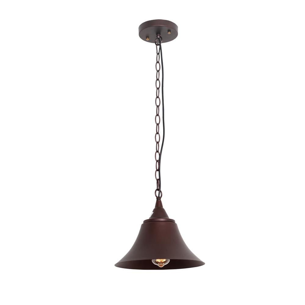 CUDDIE Industrial 1 Light Oil Rubbed Bronze Ceiling Pendant 11" Wide. Picture 1