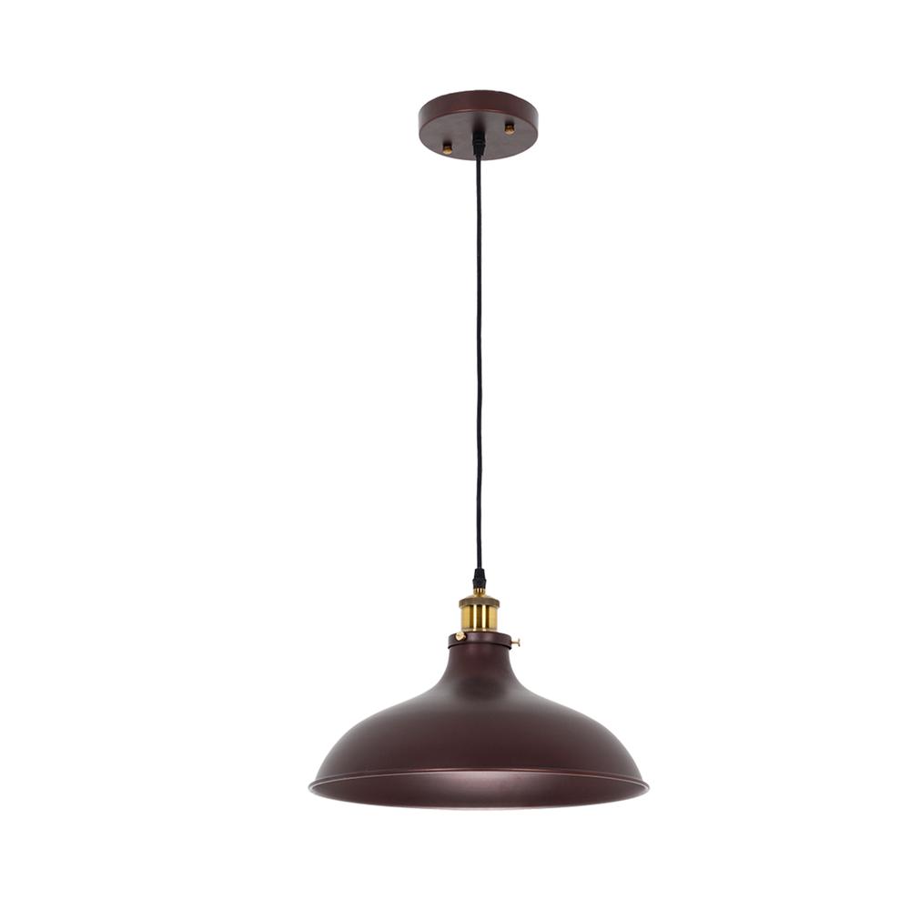 CYNERIC Industrial 1 Light Oil Rubbed Bronze Ceiling Pendant 14" Wide. The main picture.