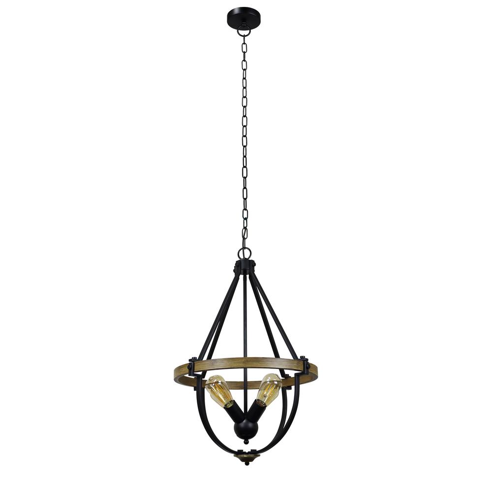 CHLOE Lighting Farmhouse-Style Two-Toned 4 Light Pendant 20" Wide. Picture 2