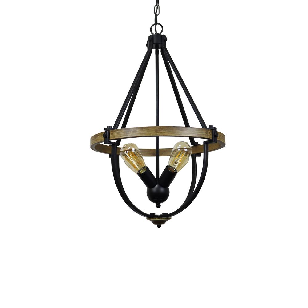 CHLOE Lighting Farmhouse-Style Two-Toned 4 Light Pendant 20" Wide. Picture 3